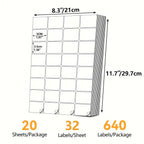 ESHANG Address Labels Sticker Paper for Laser/Ink Jet Printer Mailing Labels A4 White 56 Per/32 Per Sheet
