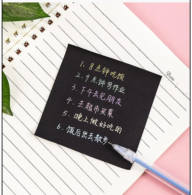 Black N Times Sticky Notes To Do List Memo Pad Notepad Cute School Office Supplies Gift Stationery