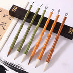 Oil Watercolor Chinese Calligraphy Brush Wood Oil Painting Art Paint Brush Wolf Hair Scriptures Writing Brush Drawing Tool