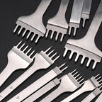 WUTA 1Set 4pcs Basic Leather Chisel Tool Diamond Pricking Iron Hole Punch Stitching Leather Craft tools 3/4/5/6mm 1-2-4-6 teeth