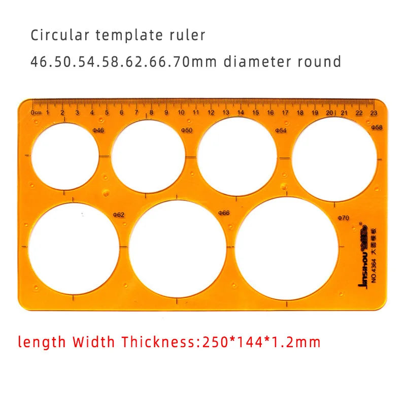 Template Measuring Ruler Circular Oval Ruler Durable K Resin Drawing Design Furniture Architect Template Drafting Ruler