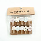 10 Pcs/Lot Creative Cartoon Animal Wooden Clip With Hemp Rope Photo Paper Clothespin Craft Clips Party Decoration Clip