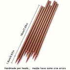6Pcs/Set Chinese Calligraphy Brushes Hook Line Paint Pen Brush Painting Writing Small Regular Script Art Watercolor Ceamic Brush