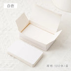 100Pcs/Box Colorful Blank Index Cards Thick Hard Cardstock DIY Handwriting Flash Cards  Study Memo Drawing Note Cards
