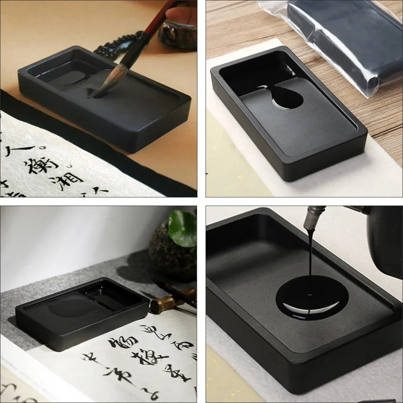 1Pc plastic Ink Stone Chinese Ink Dish Sumi Inkstone Japanese Inkstone Inkstone Ink tray Four Treasures Of The Study