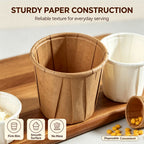100pcs Disposable Paper Medicine Cups 1.63oz Mini Paper Cup for Medication Pills Distribution Food Tasting Cups Sauce Cups