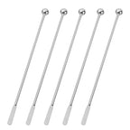 5Pcs 19Cm Food Grade Stainless Steel Swizzle Sticks Stirrers for Coffee Cocktail Drinks Milk Tea Bar Restaurant Hotel