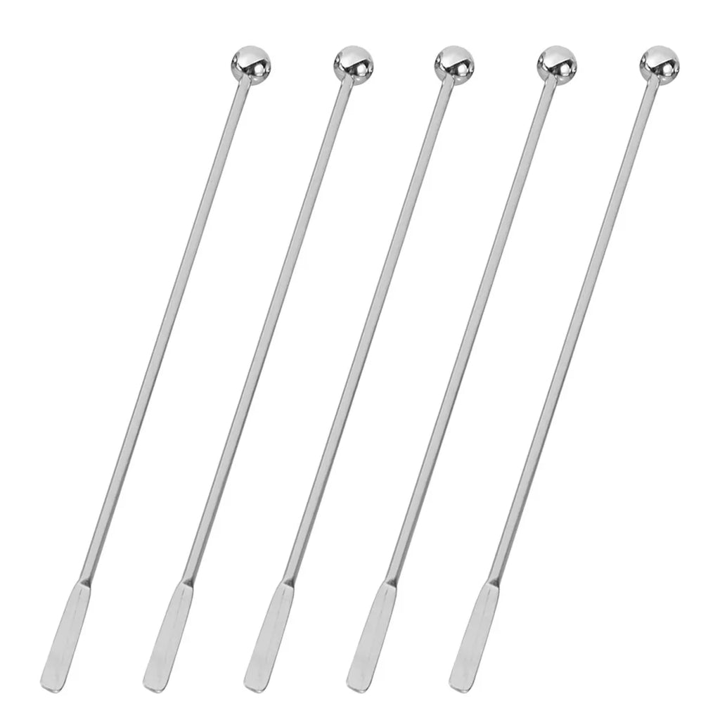 5Pcs 19Cm Food Grade Stainless Steel Swizzle Sticks Stirrers for Coffee Cocktail Drinks Milk Tea Bar Restaurant Hotel