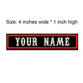 4 Inches Wide Customized Name Small Tag Embroidery Patch Iron On Sew On Clothing For Left Chest Tell Us Need What Texts