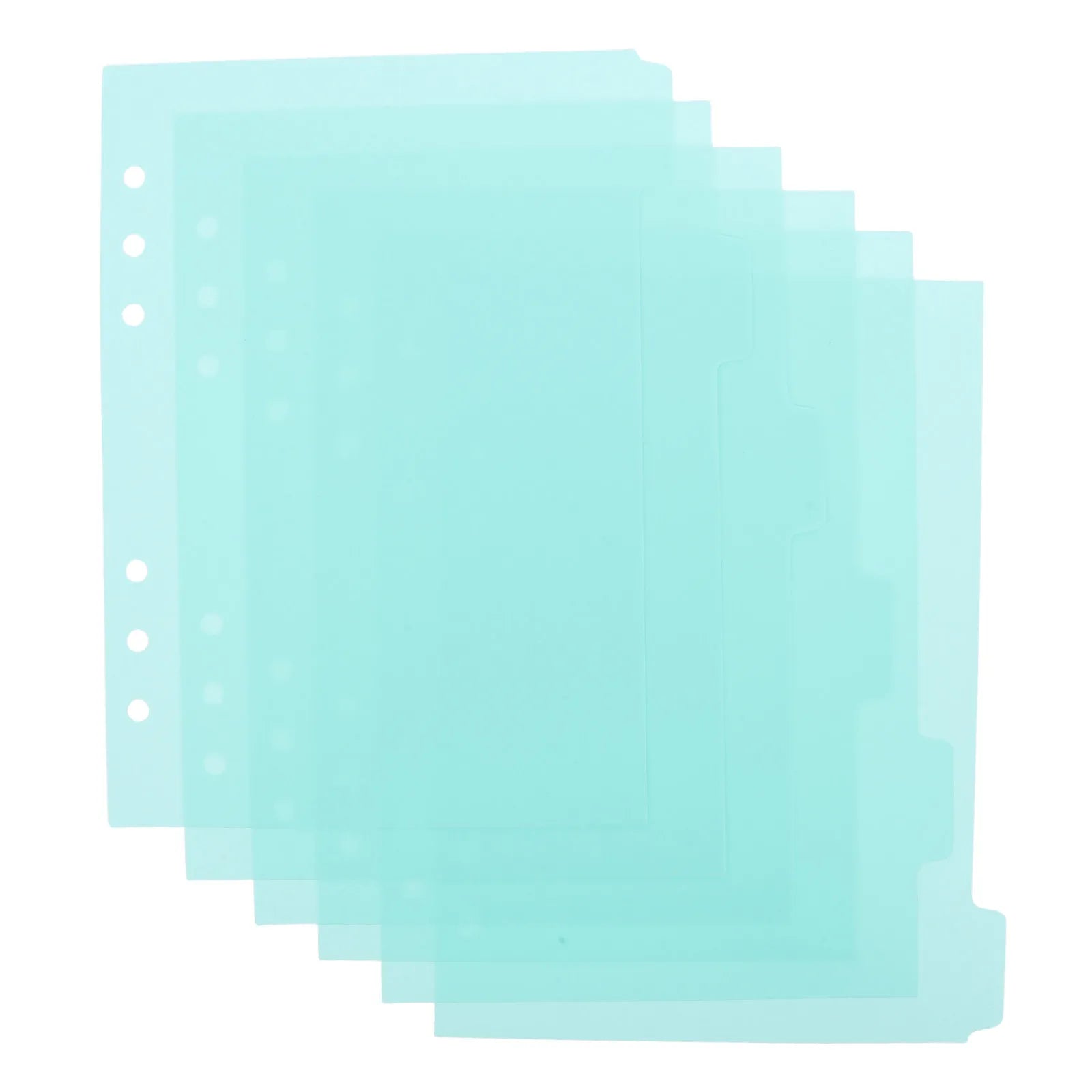 6Pcs Plastic Index Dividers A5 Colored Tab Dividers for Binder Planner Notebook File Separators Reusable Waterproof PP Divider