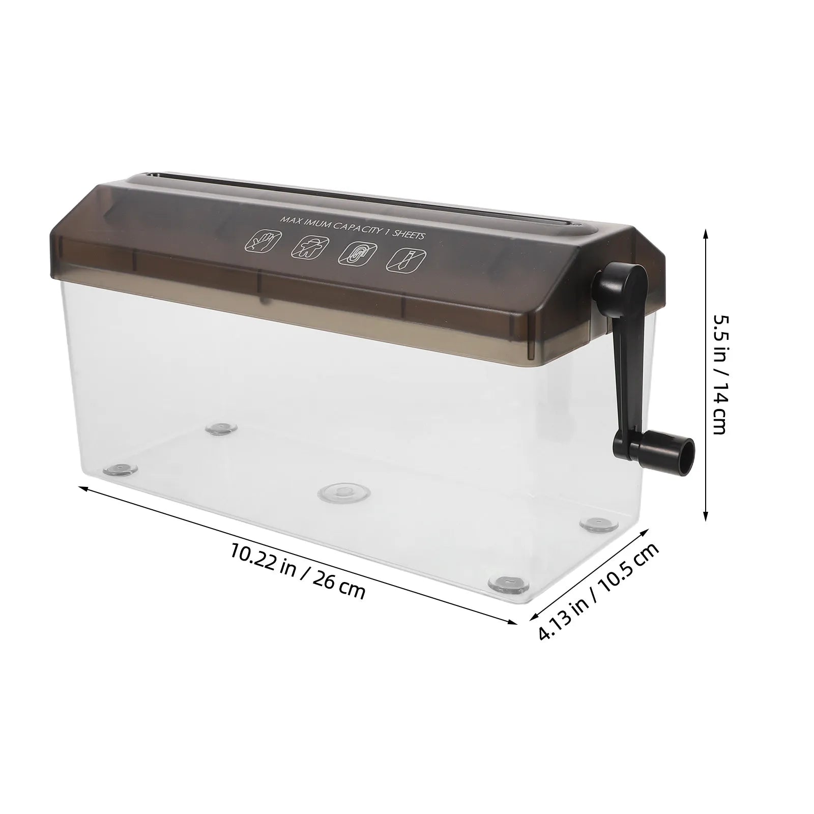 Manual Paper Shredder Mini Handheld Portable Desktop Stripe Cutting Shredder for A4 Documents Home Office Document Security