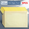5PCS Stationery Storage Folder File Mesh Zipper Pouch A3 A4 A5 A6 B4 B5 Document Bag Zip File Folder School Office Supplies