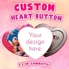 Personalized Heart-Shaped Tinplate Pins Custom Logo Text Pattern Printing Metal Badge Children And Friends Brooch Gift Wholesale