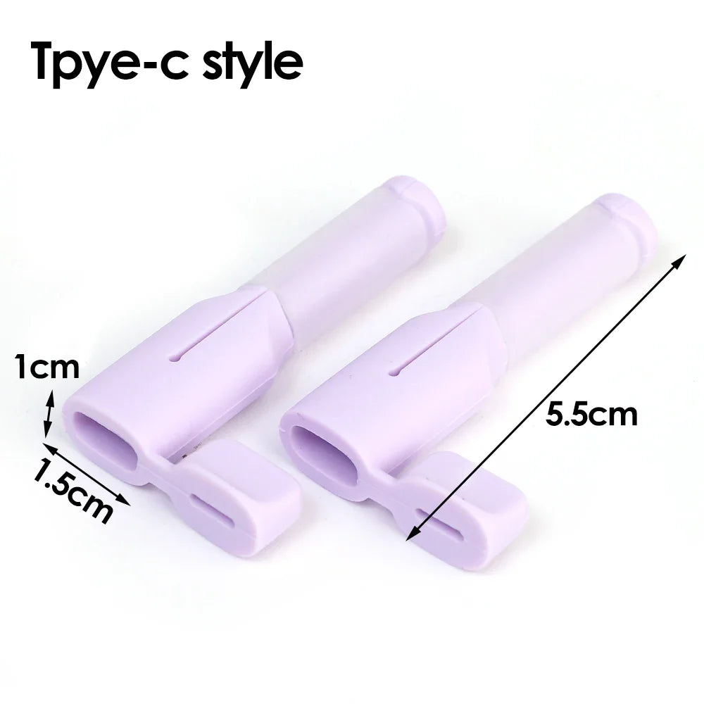 Soft Silicone Cable Winder Protectors for Dual USB C Android Charging Cable Saver Cord Organizer Wire Anti Break Protection