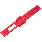Precision Pocket Ruler T-Type Scribing Ruler Carpenty Square T Track Ruler Inch and Metric Measuring Marking Ruler W/ Slide Stop
