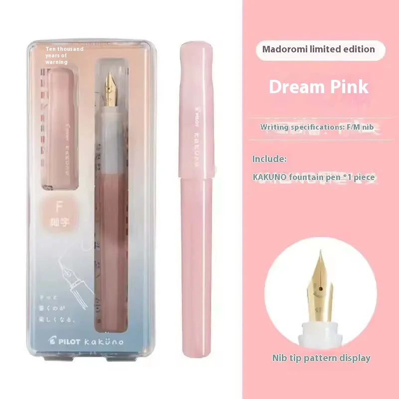 PILOT kakuno Fountain Pen,Multi-Colors Dreamy/Smile Family Series 0.4~0.7mm Nib Writing Calligraphy Pen Perfect Gift For Student