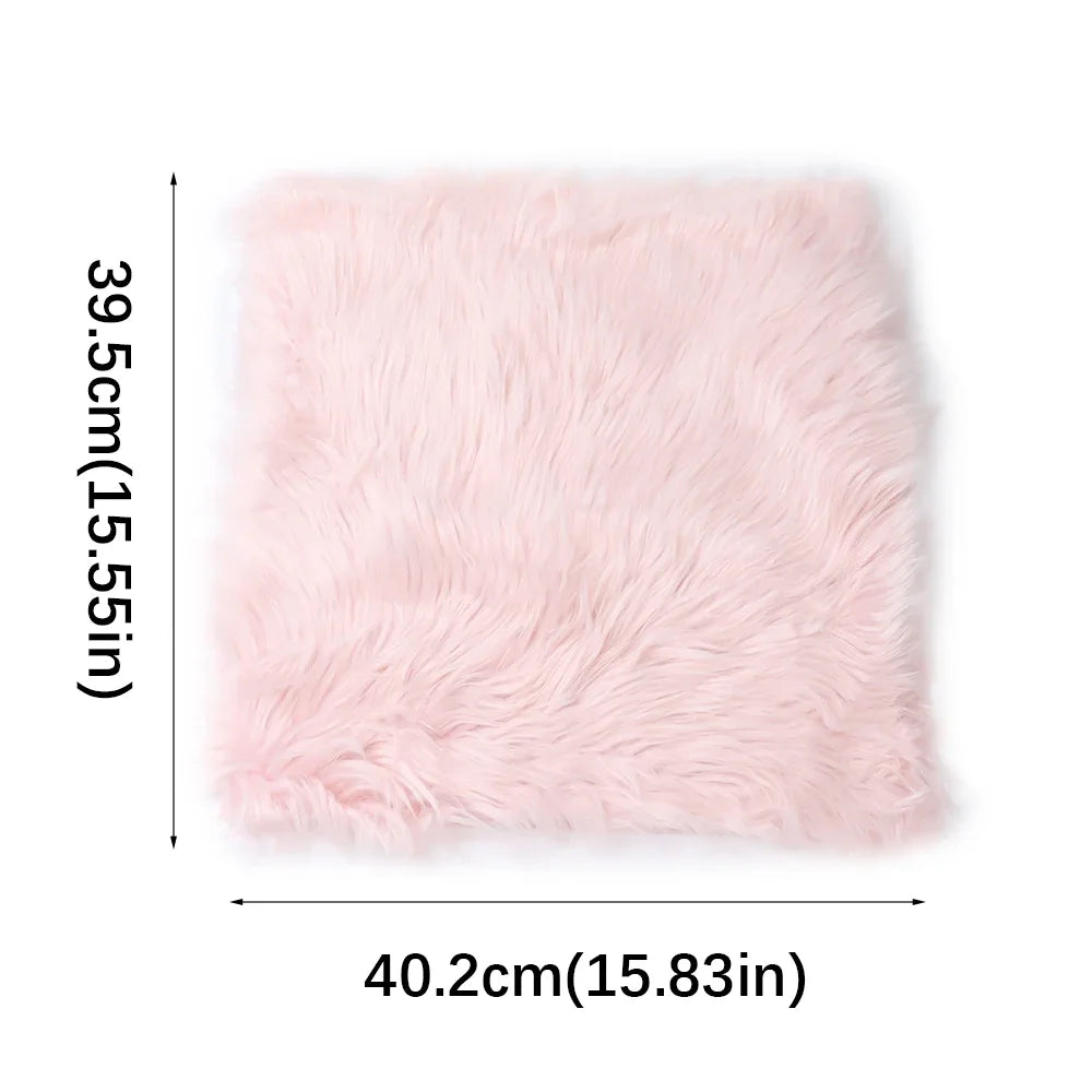 Pink Nail Art Soft Fur Foldable Hand Rest Pad Nail Art Photo Background Manicure Practice Cushion Mat Nail Equipment Tool