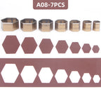 7Pcs Leather Die Cutter Hollow Punching Tool Cutting Mold Punching Die Set for Handmade DIY Leather Craft 20/25/30/35/40/45/50mm