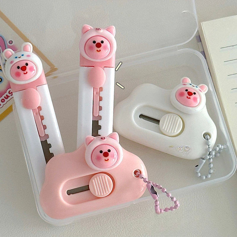 1pc Cartoon Mini Utility Knife Personalized Gift Handcrafted Cardboard Cutter Letter Opener for Students and DIY
