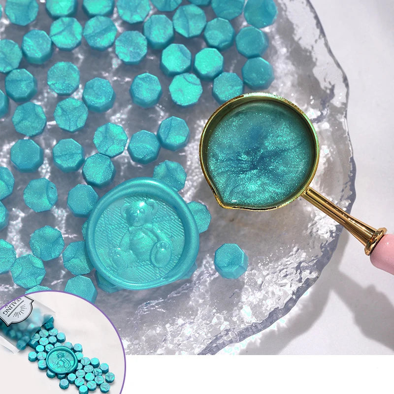 100Pc Glitter Sealing Wax Seal Stamp Wax Beads Scrapbook Material Wedding Birthday Party Invitation Stamp DIY Stamp Decoration