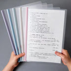 5Pcs Gradient Pull-out Clip Teardrop-shaped A4 Transparent Folder Pull-out Clip Resume File Folder Approval and Submission