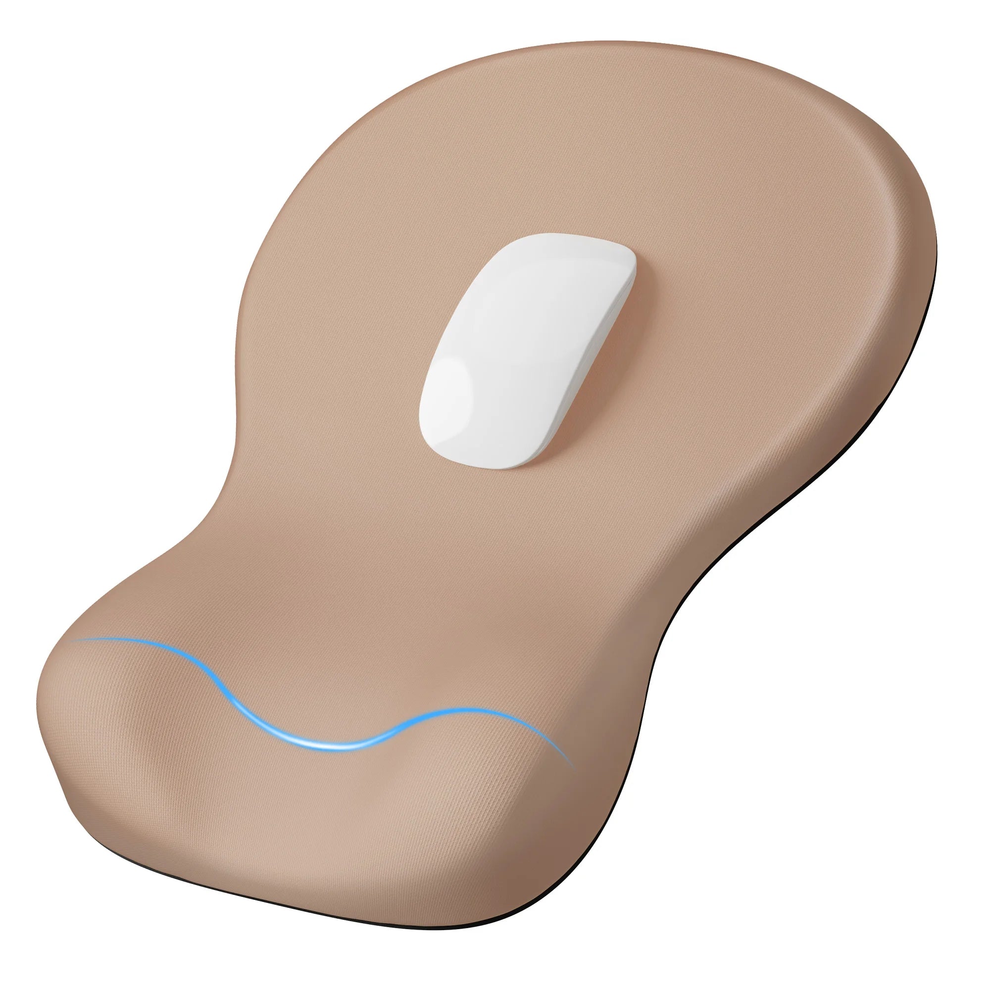 Ergonomic Mouse Pad with Wrist Rest, Black Mousepad with Wrist Support, Non-Slip Hard Base Mouse Pads, Portable for Office/Home