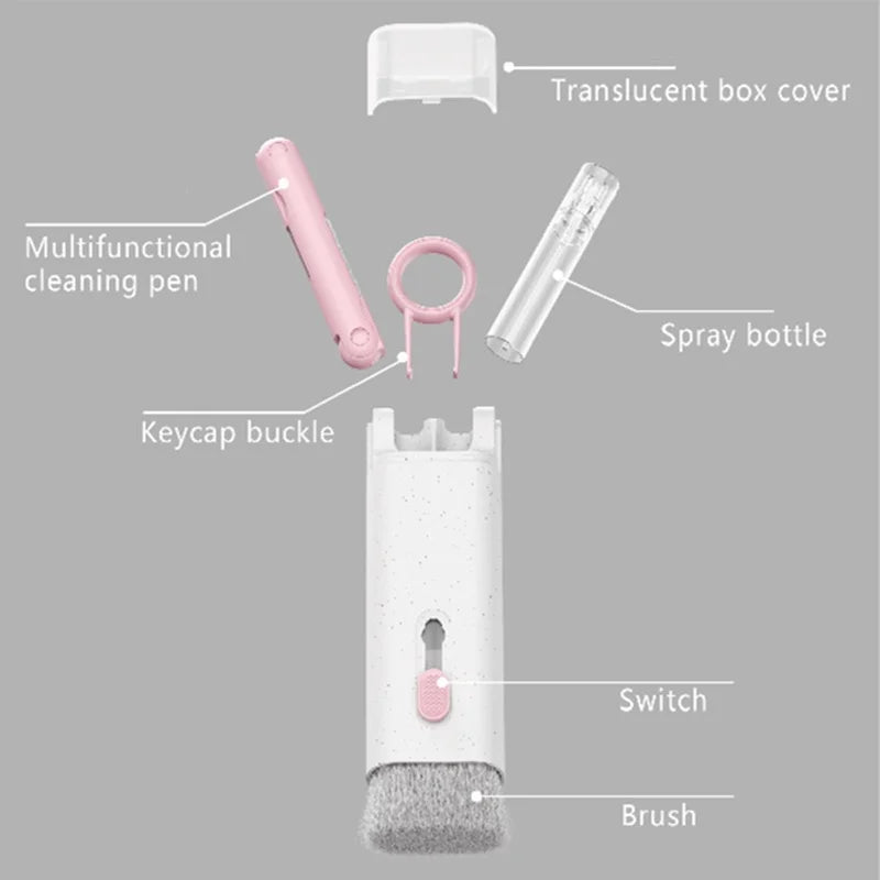 7 in 1 Keyboard Cleaning Brush Kit For Airpods iPhone Headset Cleaning Tools Cleaner Pen Computer Cleaner Kit Keycap Puller