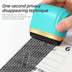Roller Privacy Stamp Confidential Seal Garbled Ink Smear Pen for Information Concealment Express Package Document Security Tool