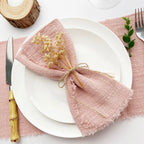 10pcs 32x32cm Wholesale terracotta Gauze Cotton Napkin Reusable Tea Towel Wedding Party Christmas Table Decor Retro Burrs napkin