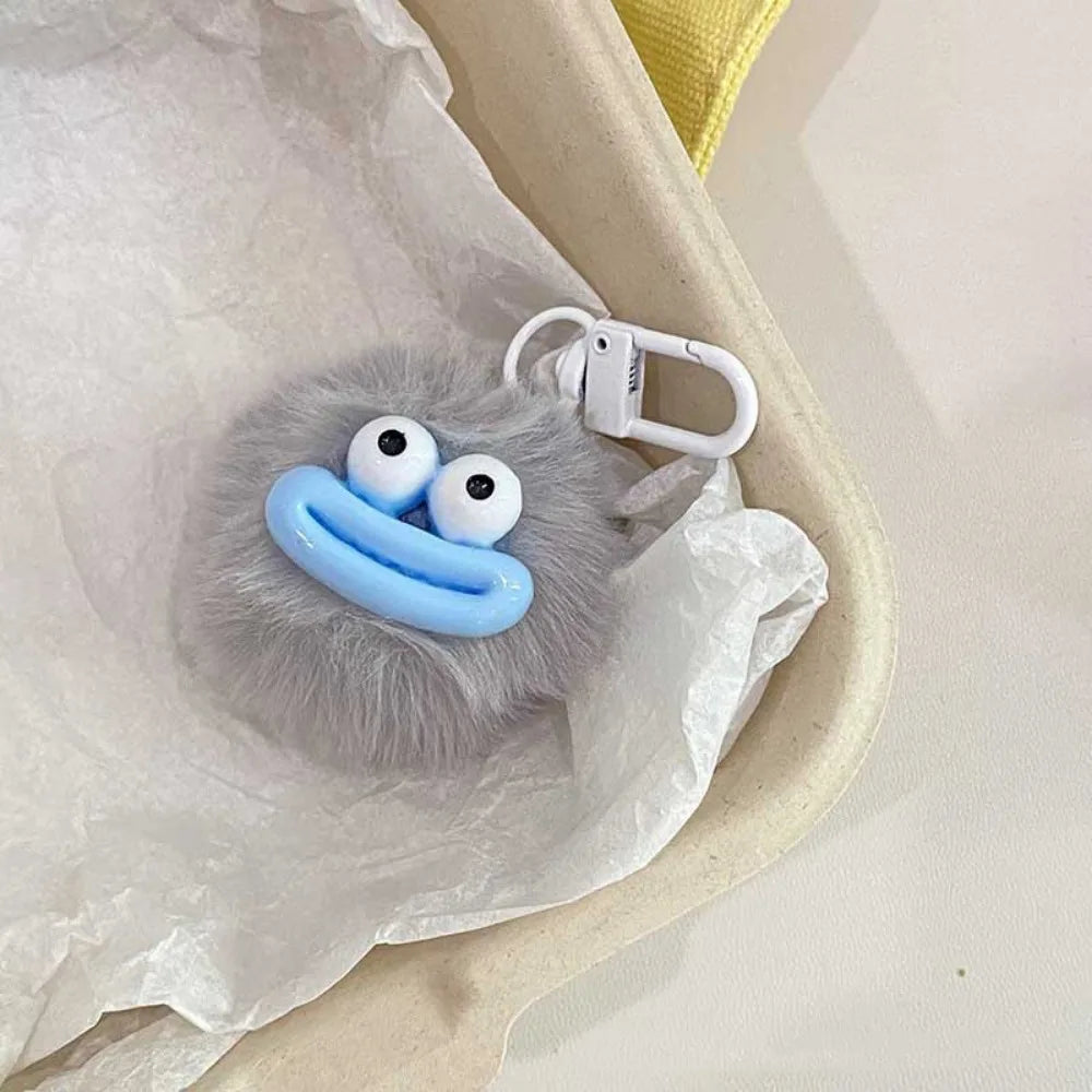 Cute Sausage Mouth Hair Ball Keychains Funny Plush Doll Pendant Key Ring Charms Backpack Car Decor Bag Pendant Accessories Gifts
