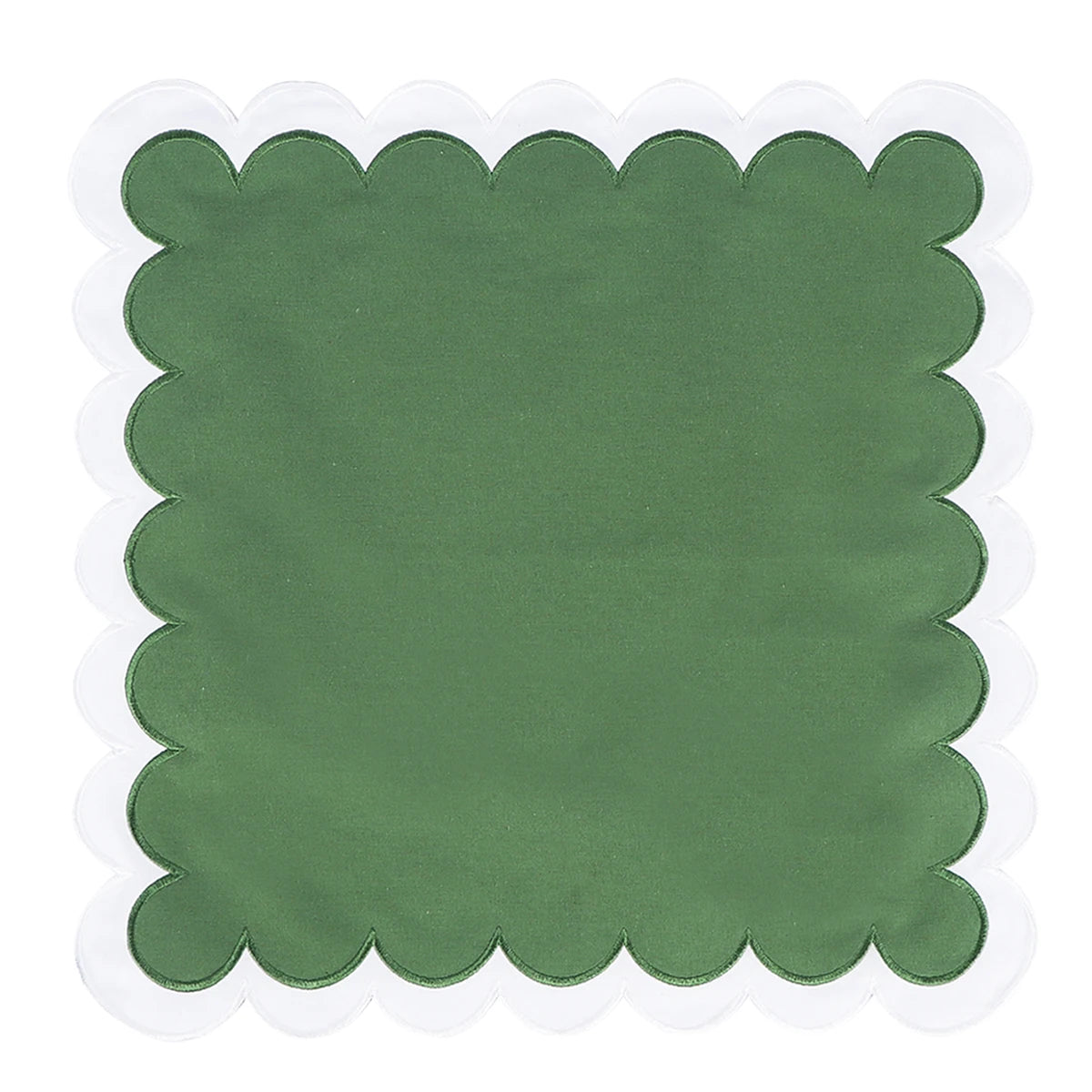 High Quality Embroidered Napkin Vintage Wavy Edge Color Blocking Design Reusable Placemats Wedding Banquet Decoration
