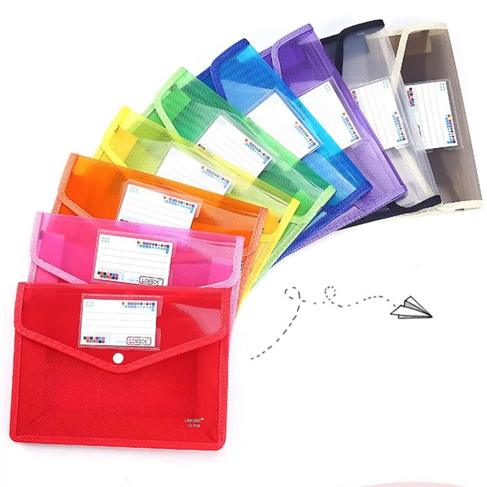 A4/A5File Folder Stationery Storage Folder Waterproof File Organizer Folders Pvc Bag Portfolio Paper Storage Office Organizers