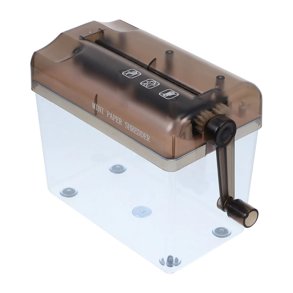 Desktop Manual Shredder Hand Crank A4 Paper Cutter Mini Strip Shredder for Documents Financial Securities Offices Easy Cleaning