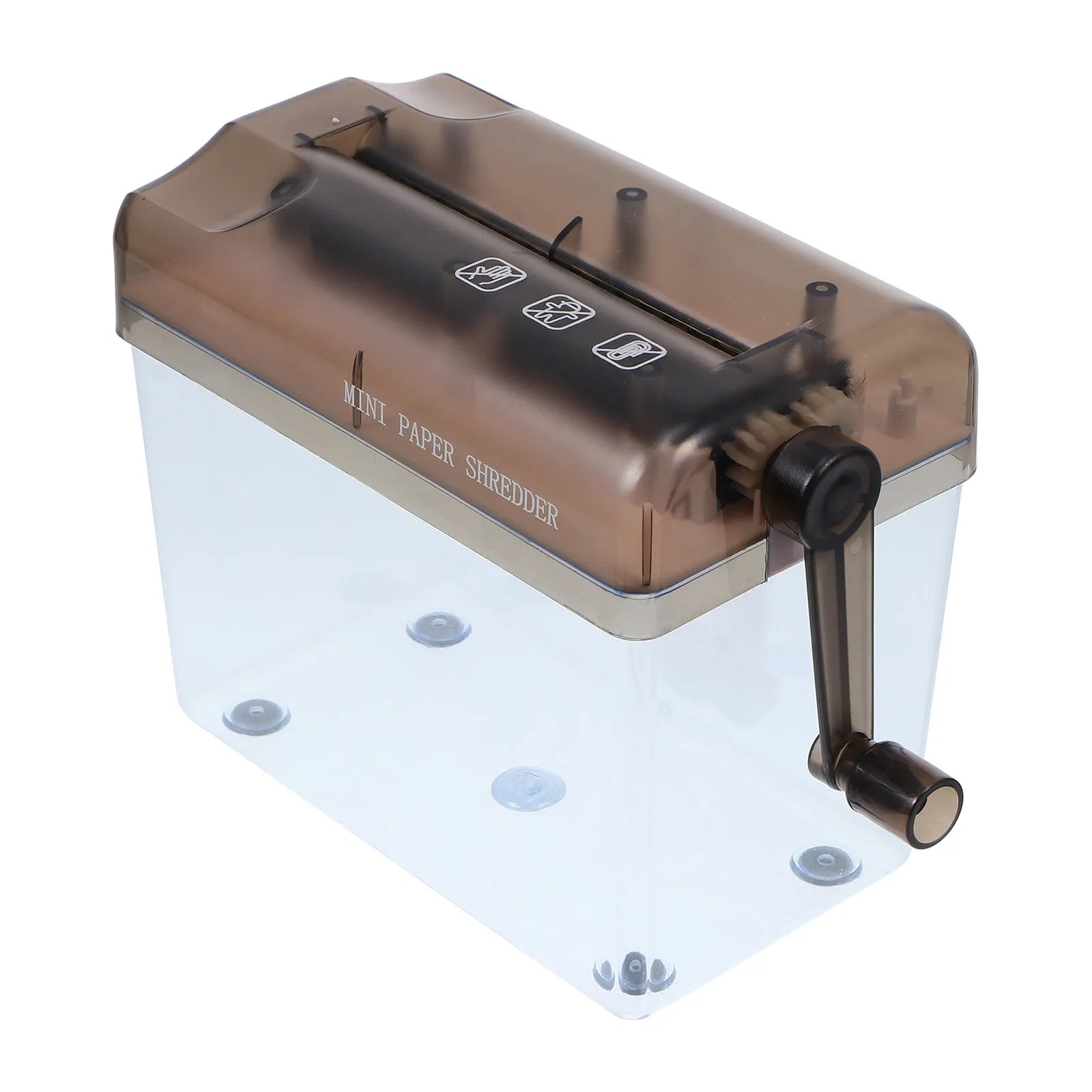 Desktop Manual Shredder Hand Crank A4 Paper Cutter Mini Strip Shredder for Documents Financial Securities Offices Easy Cleaning