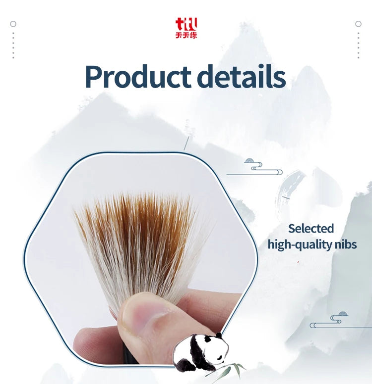 6/9/ 12/ 16 Chinese Painting Brush Beginner Calligraphy Drawing Bamboo Pen Curtain Felt Rice Paper Set Landscape Drawing Writing