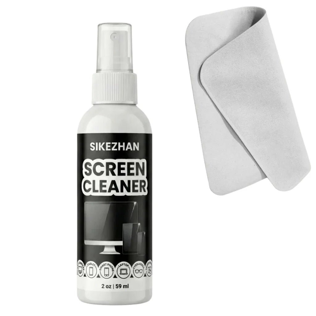 Screen Cleaner Kit Spray with Microfiber Polishing Cloth Streak Free Cleaning Solution for MacBook iPad Laptop TV Display