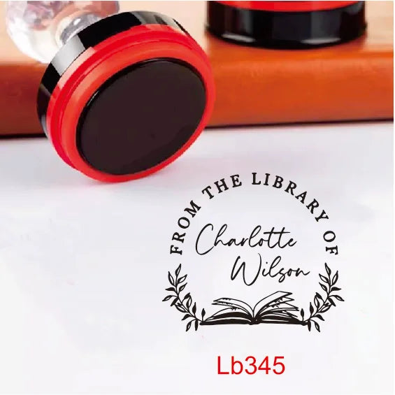 Custom Book library ink Stamp Personalized Self Inking Wedding Stamp Customized Photosensitive Seal Invitation name letter logo