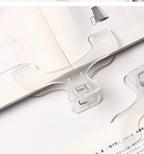 Transparent Plastic Book Clip Simple Reading Aid Fixed Book Holder Bookmarks Creative Design Practical Note Holder for Bookstore
