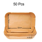 Large Rectangle Air Fryer Disposable Paper Liner 31 cm Nonstick Airfryer Parchment Special Baking Paper for 3-9QT Cooking Basket