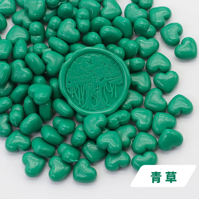 100pcs Heart-Shaped Sealing Wax Beads for Wax Seal Stamp, Great For Embellishment Of Card Envelope, Wedding Invitation