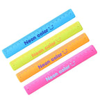 4Pcs 180Mm Flexible Silicone Ruler Bracelet Kids Measure Tool Foldable Pocket Pencil Box Wristband Learning Aid Birthday Gift