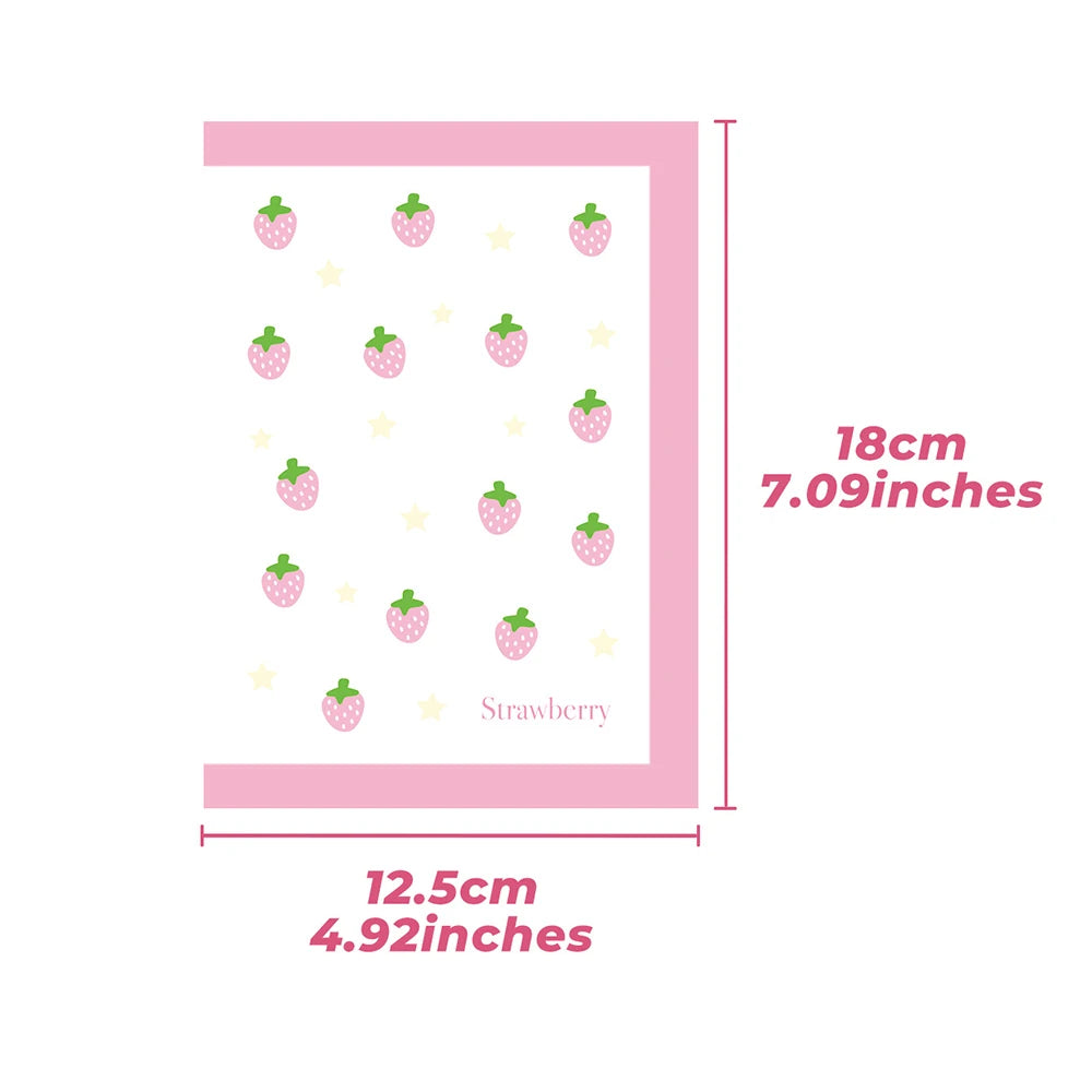 A6 Size Cute Stationery Storage Folder File PP Twill Zipper Pouch Document Bag Zip File Folder School Office Supplies