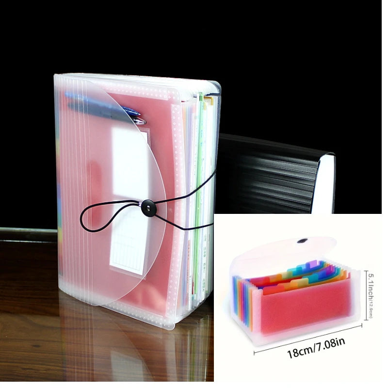 Accordion File Folder 13-Pocket, A6 Mini Size for Storage, Data Classification Organizes Documents, Cards, Coupons, Perfect Gift