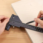 Portable 0-280mm T Shaped Ruler High-precision Accurate Scale Scribe Ruler Miter Square Aluminum Alloy Marking Gauge Tools