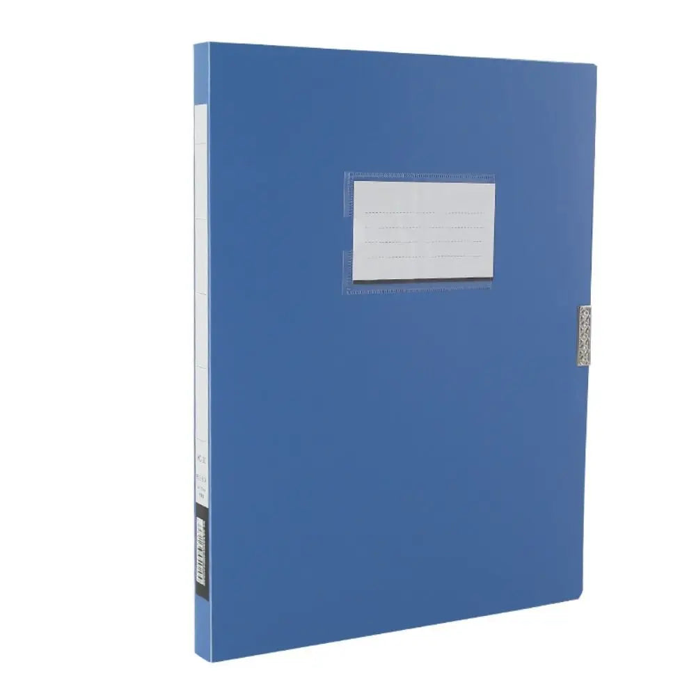 File Organizer Black Blue A4 File Folder Thickened Dustproof Paper Storage Box PP Plastic Document Case Personnel Division