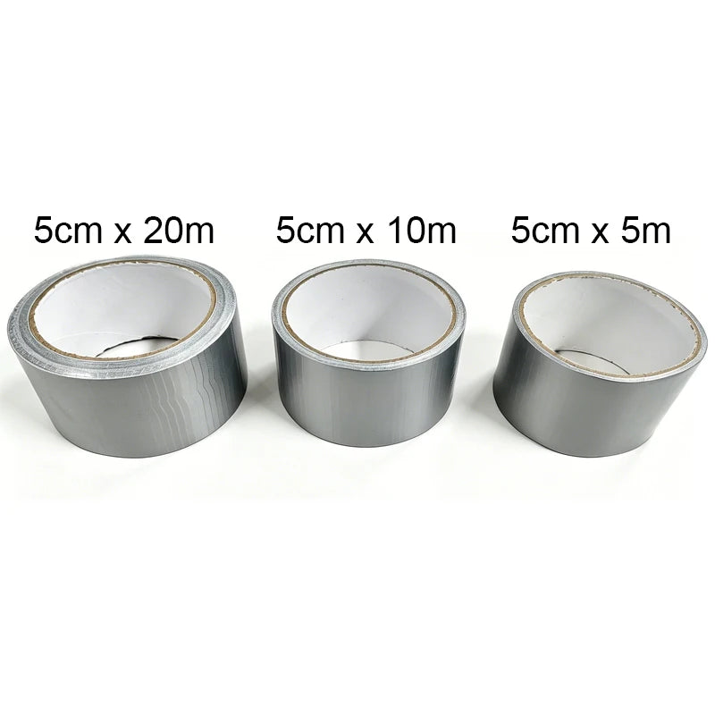 5/10/20M Duct Tape Heavy Duty Waterproof Strong Adhesive Silver No Residue Adhesive For Home Repair Use Carpet Binding Bundles
