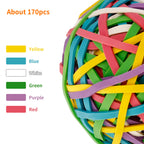 Eagle Rubber Band Ball, 170 Bands Per Ball, Assorted Colour