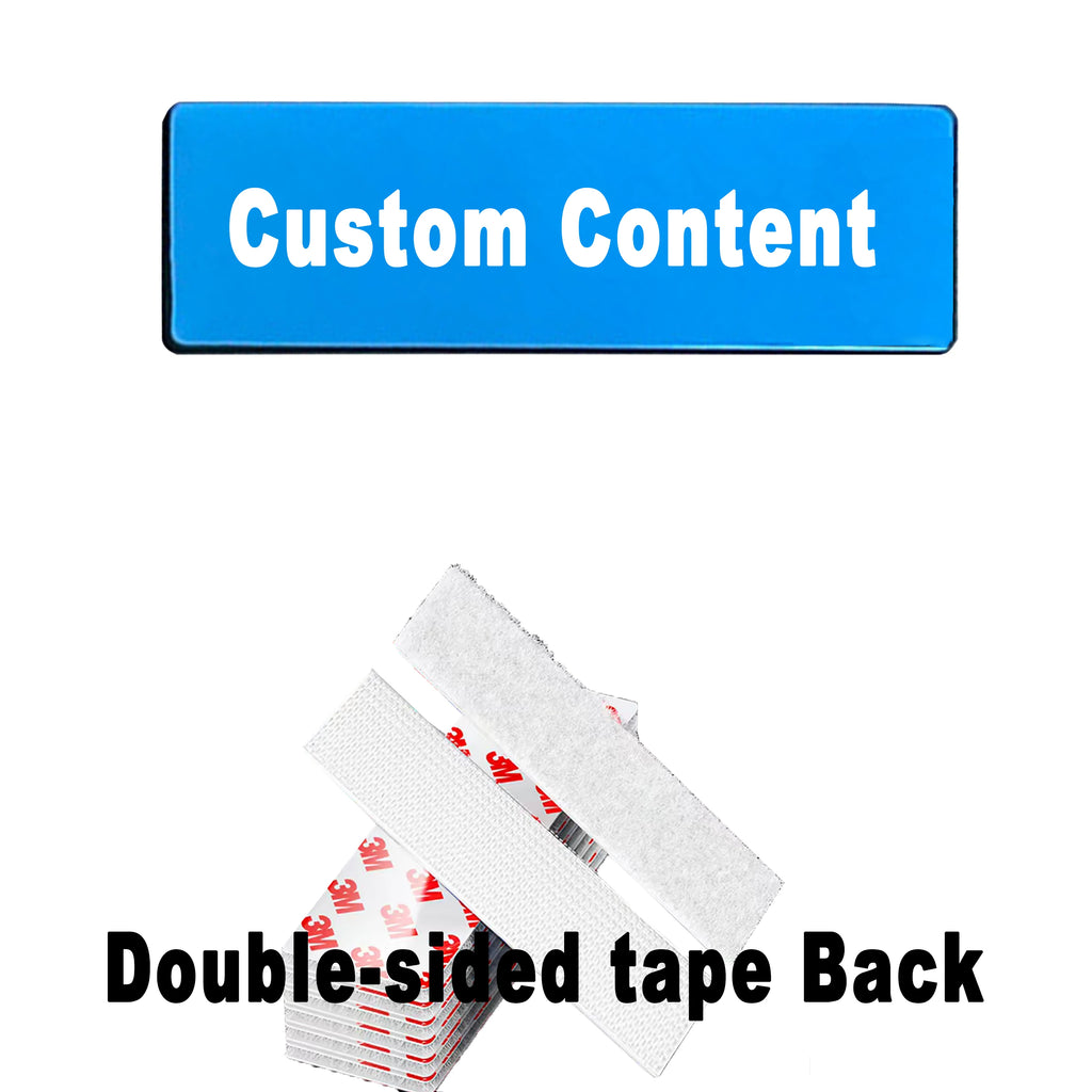 2PCS Mirror Stainless Steel Custom Name Tag Engraved Personalized Work Badge Business Identification Metal ID Name Plate