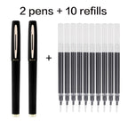 Baoke 0.5/0.7/1.0mm Large Capacity Signature Set Antibacterial Pen Black Carbon Office Neutral Roller Ball Pen Business Refill