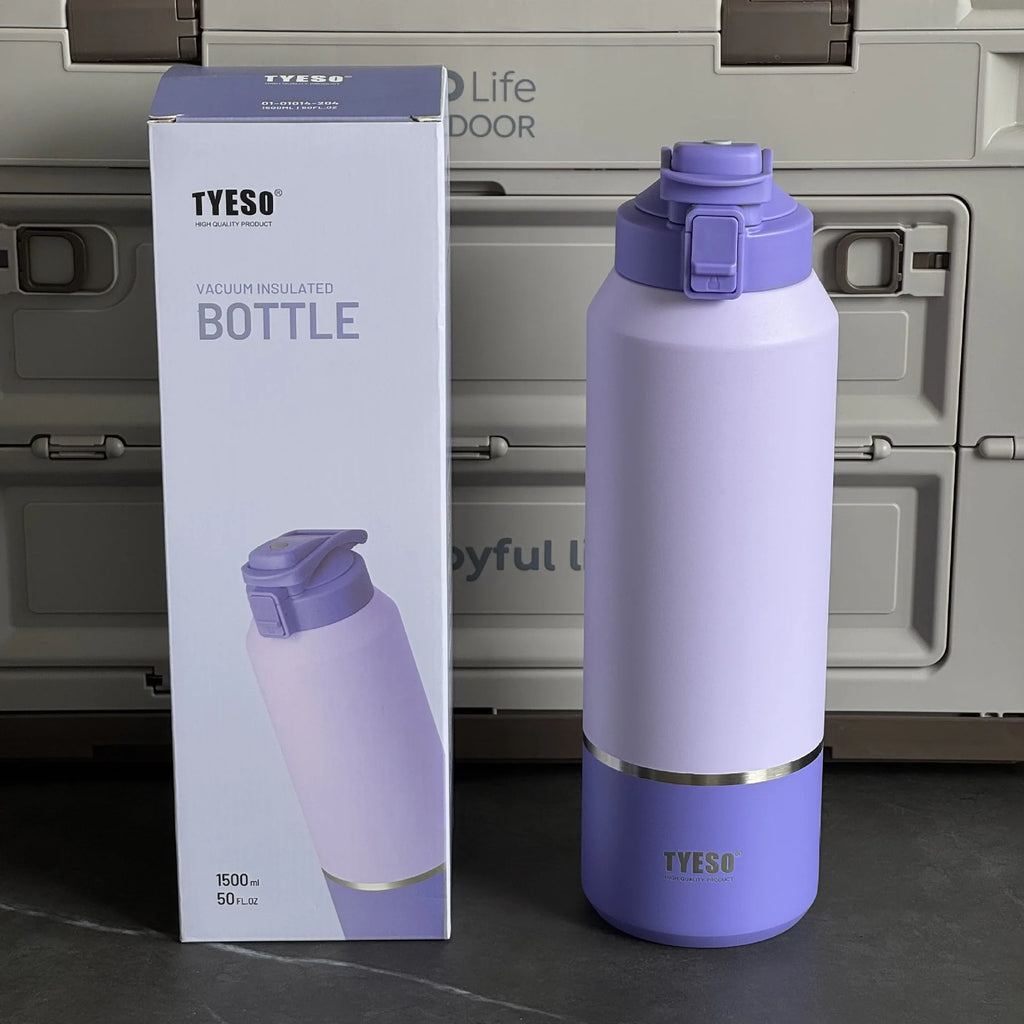 TYESO stainless steel portable sports kettle 2000ml large capacity insulated cup Outdoor portable direct drinking cup